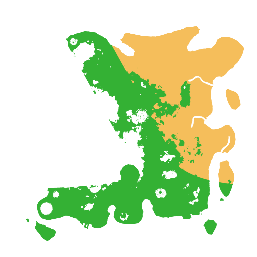 Biome Rust Map: Procedural Map, Size: 3700, Seed: 509439084