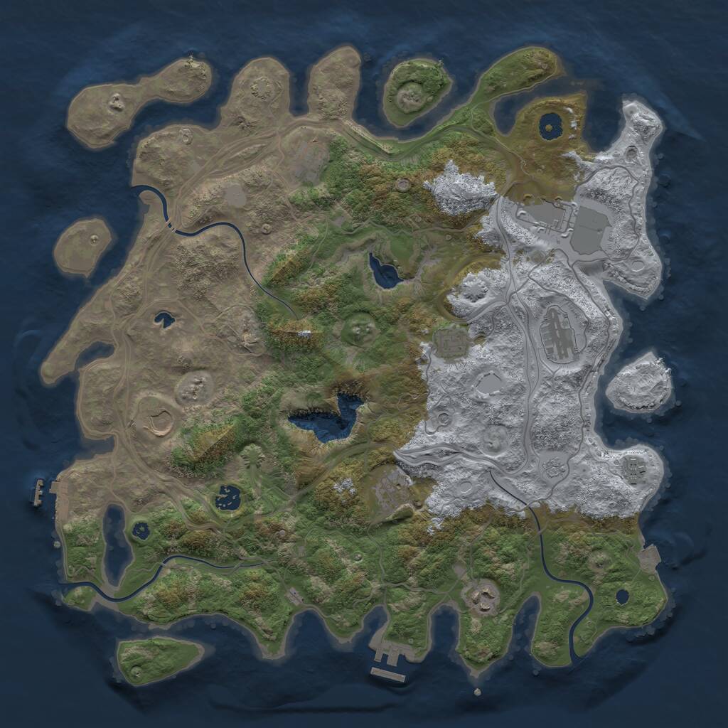 Rust Map: Procedural Map, Size: 4250, Seed: 708887018, 15 Monuments