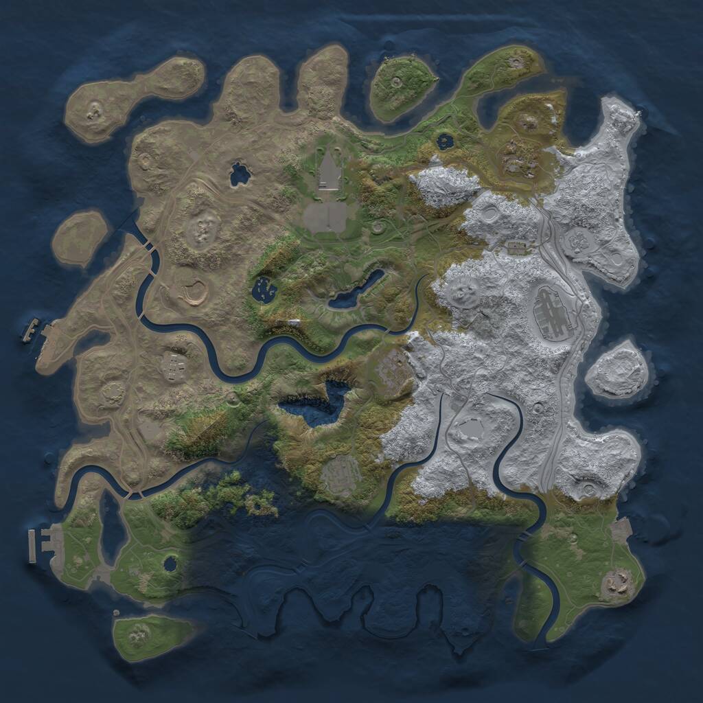 Rust Map: Procedural Map, Size: 4250, Seed: 708887018, 15 Monuments