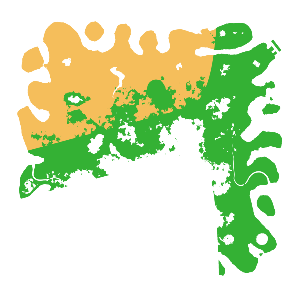 Biome Rust Map: Procedural Map, Size: 4500, Seed: 99450204