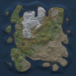 Thumbnail Rust Map: Procedural Map, Size: 3500, Seed: 2115760456, 17 Monuments