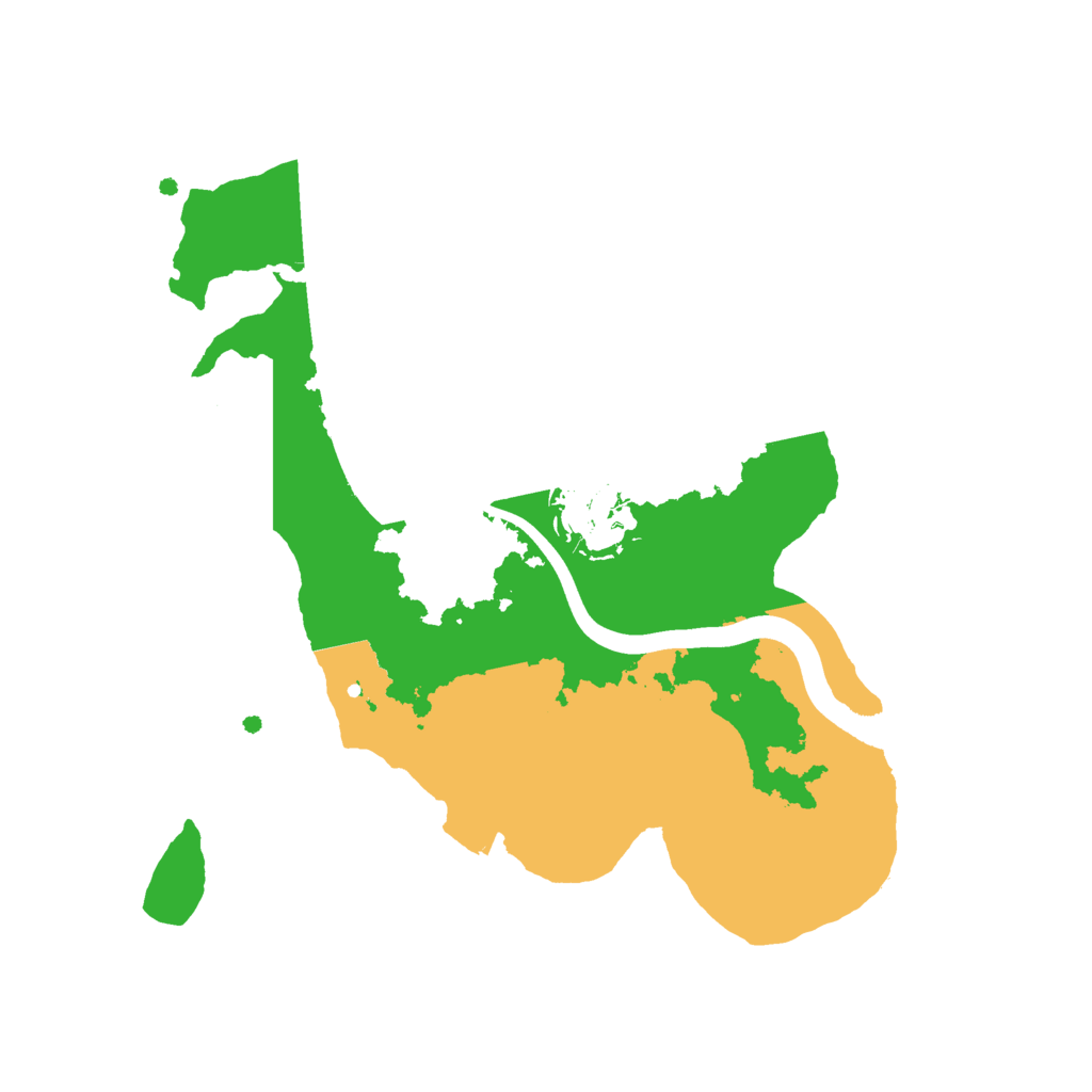 Biome Rust Map: Procedural Map, Size: 2400, Seed: 87891617