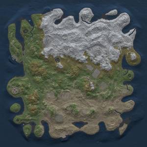 Thumbnail Rust Map: Procedural Map, Size: 4500, Seed: 356241851, 19 Monuments