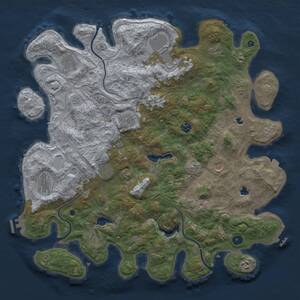 Thumbnail Rust Map: Procedural Map, Size: 4550, Seed: 1665655555, 16 Monuments