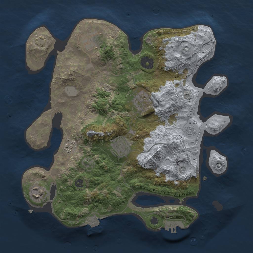 Rust Map: Procedural Map, Size: 2900, Seed: 38237127, 12 Monuments