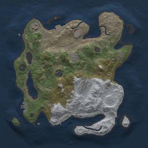 Thumbnail Rust Map: Procedural Map, Size: 3000, Seed: 1531254313, 12 Monuments