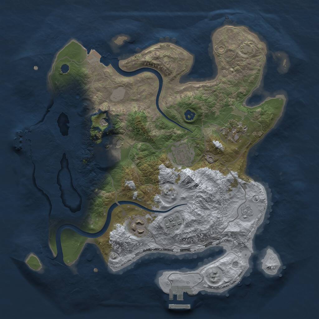 Rust Map: Procedural Map, Size: 3000, Seed: 1531254313, 11 Monuments