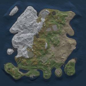 Thumbnail Rust Map: Procedural Map, Size: 3500, Seed: 1029862021, 14 Monuments