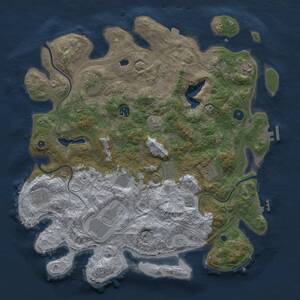 Thumbnail Rust Map: Procedural Map, Size: 4250, Seed: 490385516, 15 Monuments
