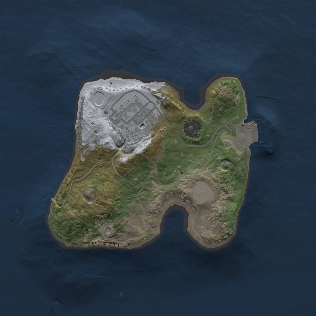 Rust Map: Procedural Map, Size: 1750, Seed: 456663646, 4 Monuments