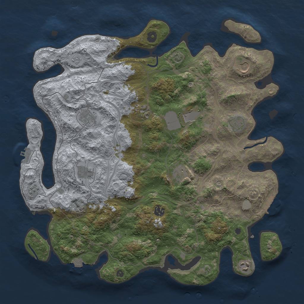 Rust Map: Procedural Map, Size: 4250, Seed: 1693210015, 18 Monuments