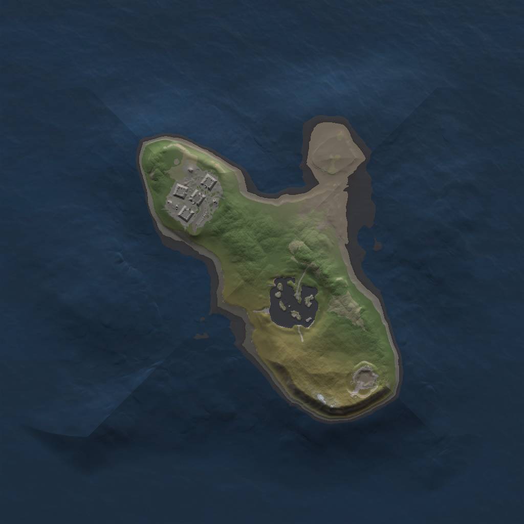 Rust Map: Barren, Size: 1500, Seed: 23557, 4 Monuments