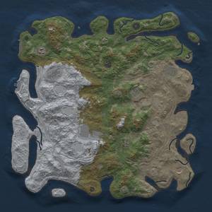 Thumbnail Rust Map: Procedural Map, Size: 4500, Seed: 1597, 18 Monuments