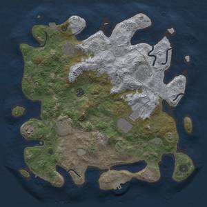 Thumbnail Rust Map: Procedural Map, Size: 3600, Seed: 81219505, 15 Monuments