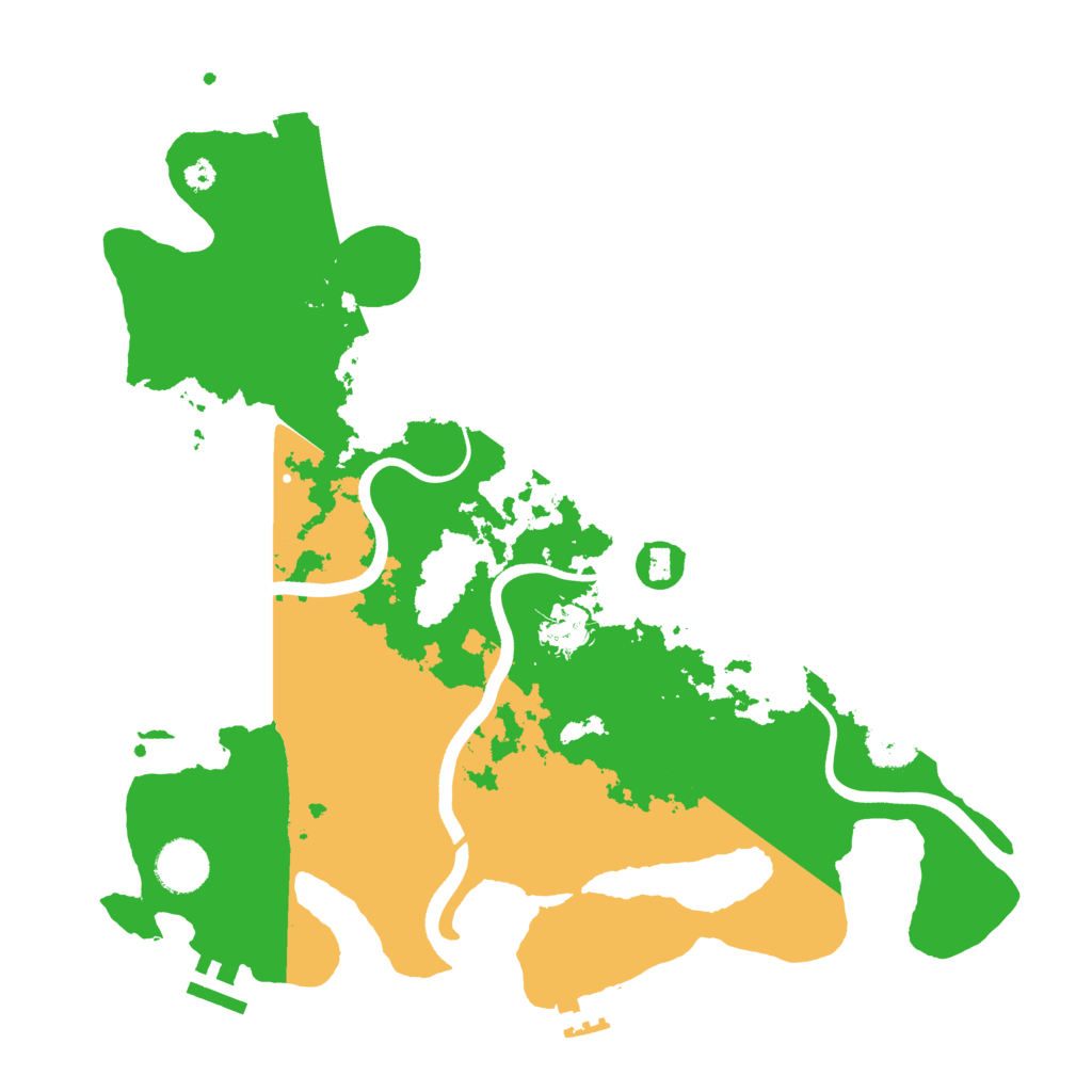 Biome Rust Map: Procedural Map, Size: 3600, Seed: 81219505