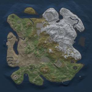 Thumbnail Rust Map: Procedural Map, Size: 3500, Seed: 1401494097, 17 Monuments