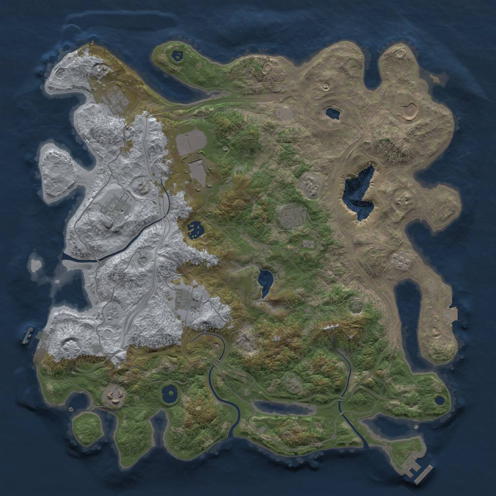 Rust Map: Procedural Map, Size: 4250, Seed: 15360, 15 Monuments