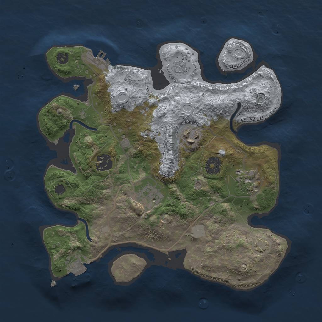 Rust Map: Procedural Map, Size: 2774, Seed: 13825, 10 Monuments