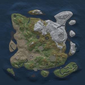 Thumbnail Rust Map: Procedural Map, Size: 3250, Seed: 699910320, 13 Monuments