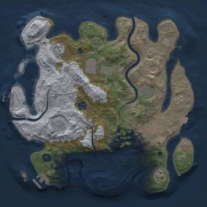 Thumbnail Rust Map: Procedural Map, Size: 3500, Seed: 75229, 15 Monuments