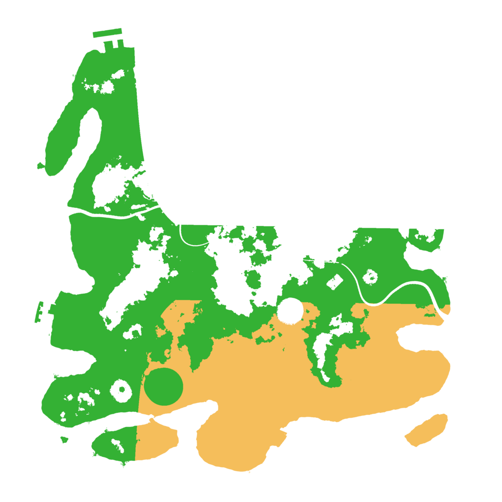 Biome Rust Map: Procedural Map, Size: 3500, Seed: 94152466