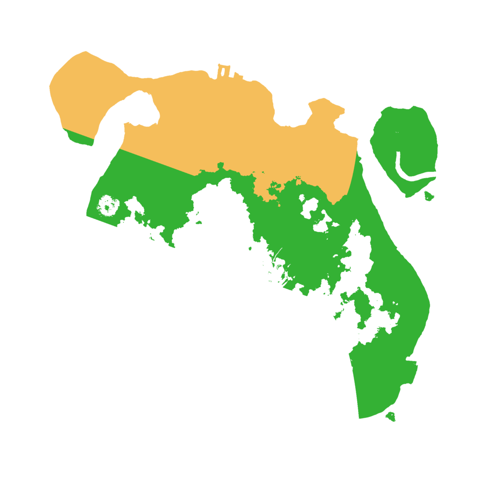 Biome Rust Map: Procedural Map, Size: 2500, Seed: 407425389