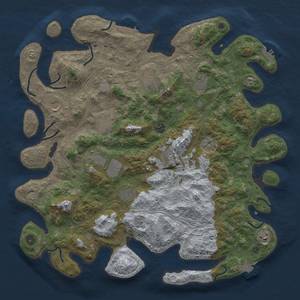 Thumbnail Rust Map: Procedural Map, Size: 4500, Seed: 1161772194, 18 Monuments