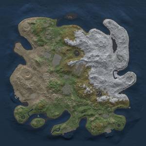 Thumbnail Rust Map: Procedural Map, Size: 3500, Seed: 20509, 15 Monuments