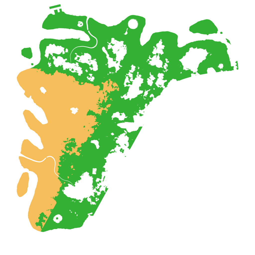Biome Rust Map: Procedural Map, Size: 4500, Seed: 76345