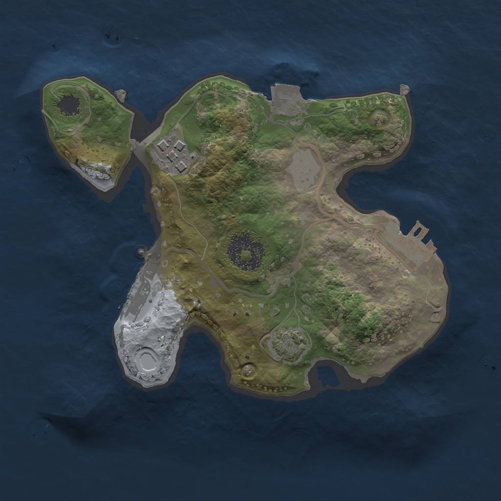 Rust Map: Procedural Map, Size: 2000, Seed: 18907, 7 Monuments