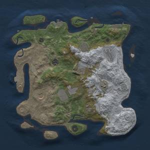 Thumbnail Rust Map: Procedural Map, Size: 3500, Seed: 2341214, 16 Monuments