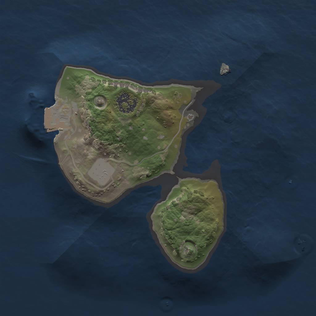 Rust Map: Procedural Map, Size: 1500, Seed: 260694, 3 Monuments