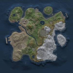 Thumbnail Rust Map: Procedural Map, Size: 2500, Seed: 441768311, 7 Monuments