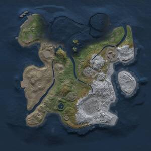 Thumbnail Rust Map: Procedural Map, Size: 2500, Seed: 441768311, 7 Monuments