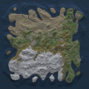 Thumbnail Rust Map: Procedural Map, Size: 4000, Seed: 689569095, 17 Monuments