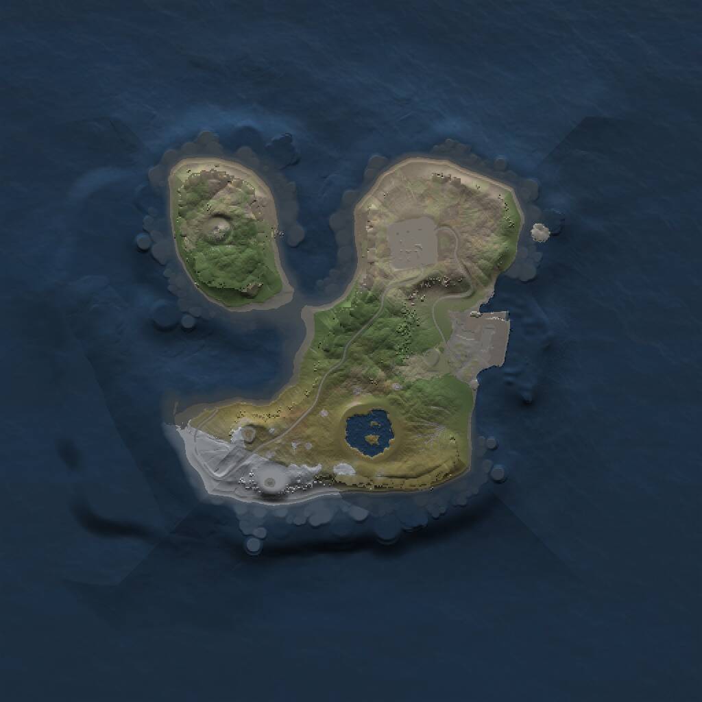 Rust Map: Procedural Map, Size: 1500, Seed: 1073318332, 1 Monuments