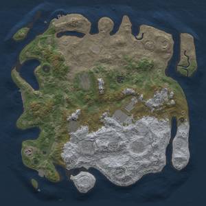 Thumbnail Rust Map: Procedural Map, Size: 4096, Seed: 24167, 18 Monuments