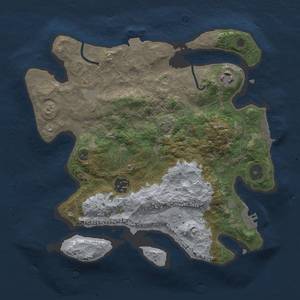 Thumbnail Rust Map: Procedural Map, Size: 3000, Seed: 1779614171, 10 Monuments