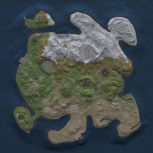 Thumbnail Rust Map: Procedural Map, Size: 3000, Seed: 13645, 13 Monuments