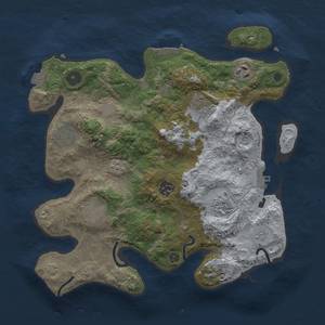 Thumbnail Rust Map: Procedural Map, Size: 3300, Seed: 844291102, 15 Monuments