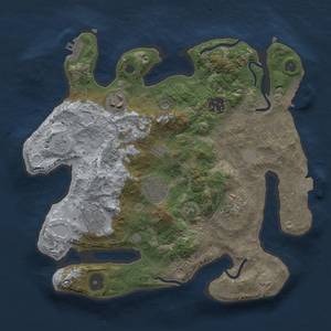 Thumbnail Rust Map: Procedural Map, Size: 3000, Seed: 69478165, 14 Monuments