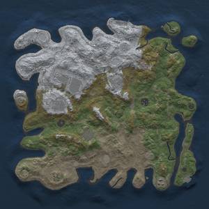 Thumbnail Rust Map: Procedural Map, Size: 4000, Seed: 68130193, 15 Monuments