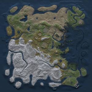 Thumbnail Rust Map: Procedural Map, Size: 4800, Seed: 1576713521, 17 Monuments