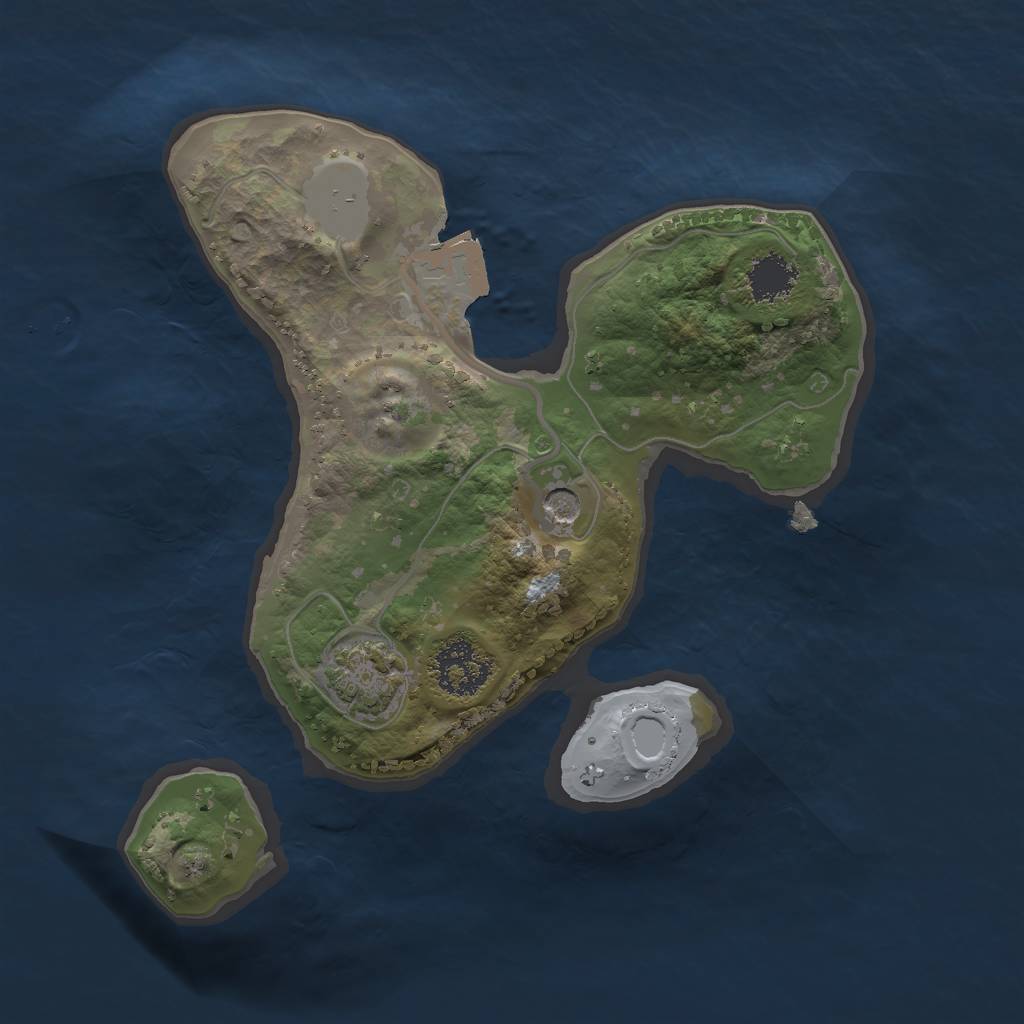 Rust Map: Procedural Map, Size: 1800, Seed: 55634322, 5 Monuments