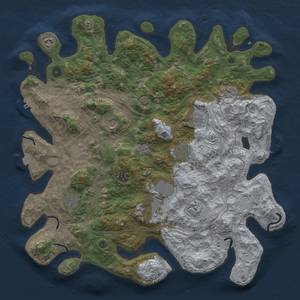 Thumbnail Rust Map: Procedural Map, Size: 4300, Seed: 383462, 18 Monuments