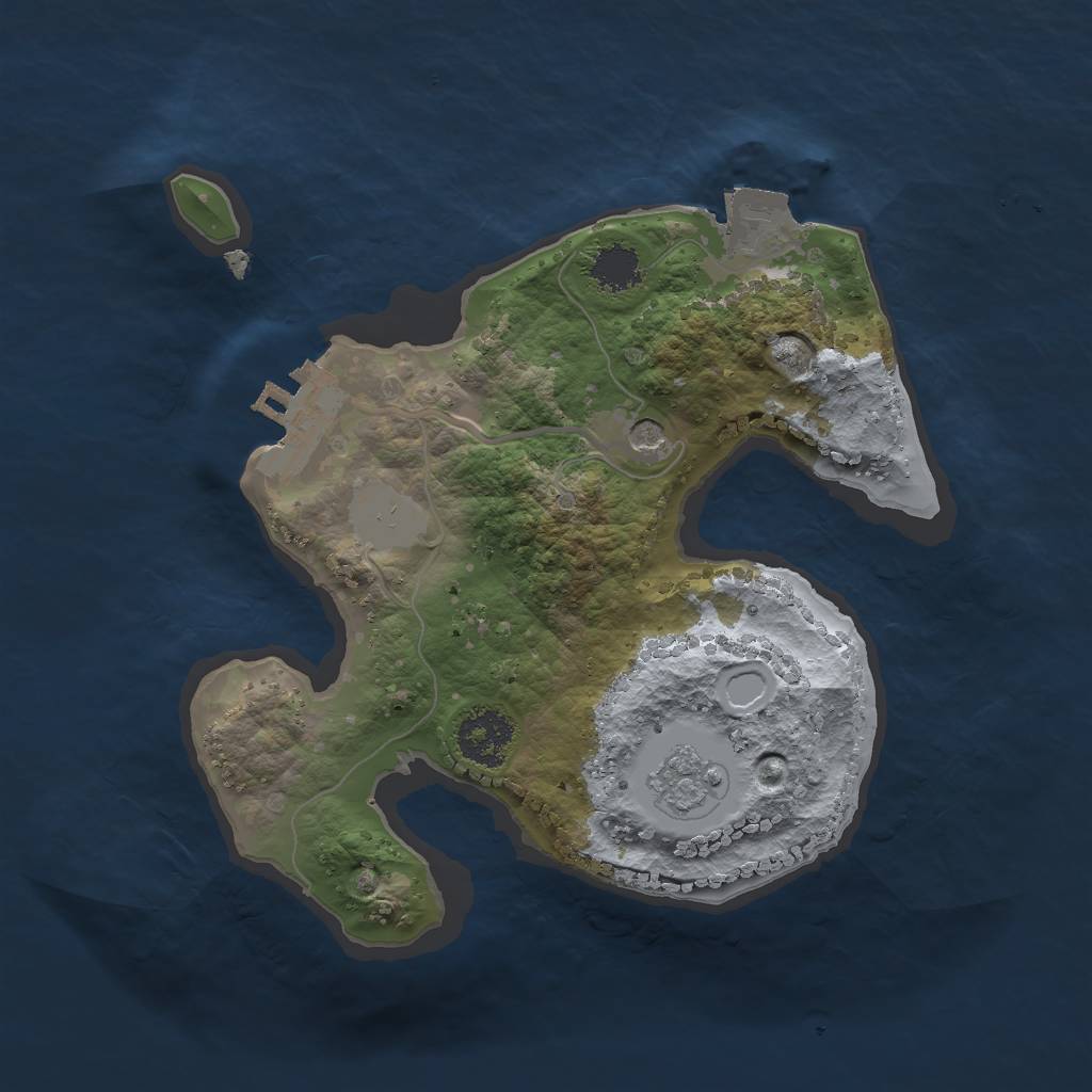 Rust Map: Procedural Map, Size: 2000, Seed: 50003, 6 Monuments