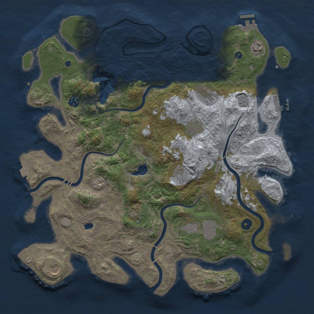 Rust Map: Procedural Map, Size: 4300, Seed: 139461757, 15 Monuments