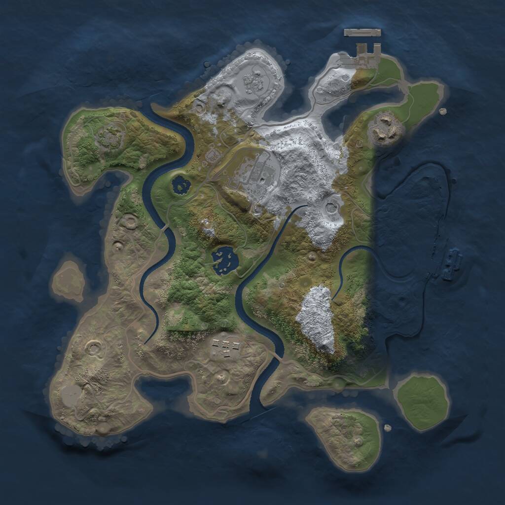 Rust Map: Procedural Map, Size: 2750, Seed: 1984788918, 10 Monuments