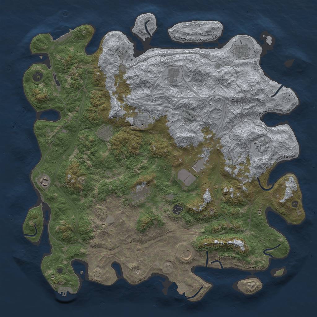 Rust Map: Procedural Map, Size: 4750, Seed: 99, 19 Monuments