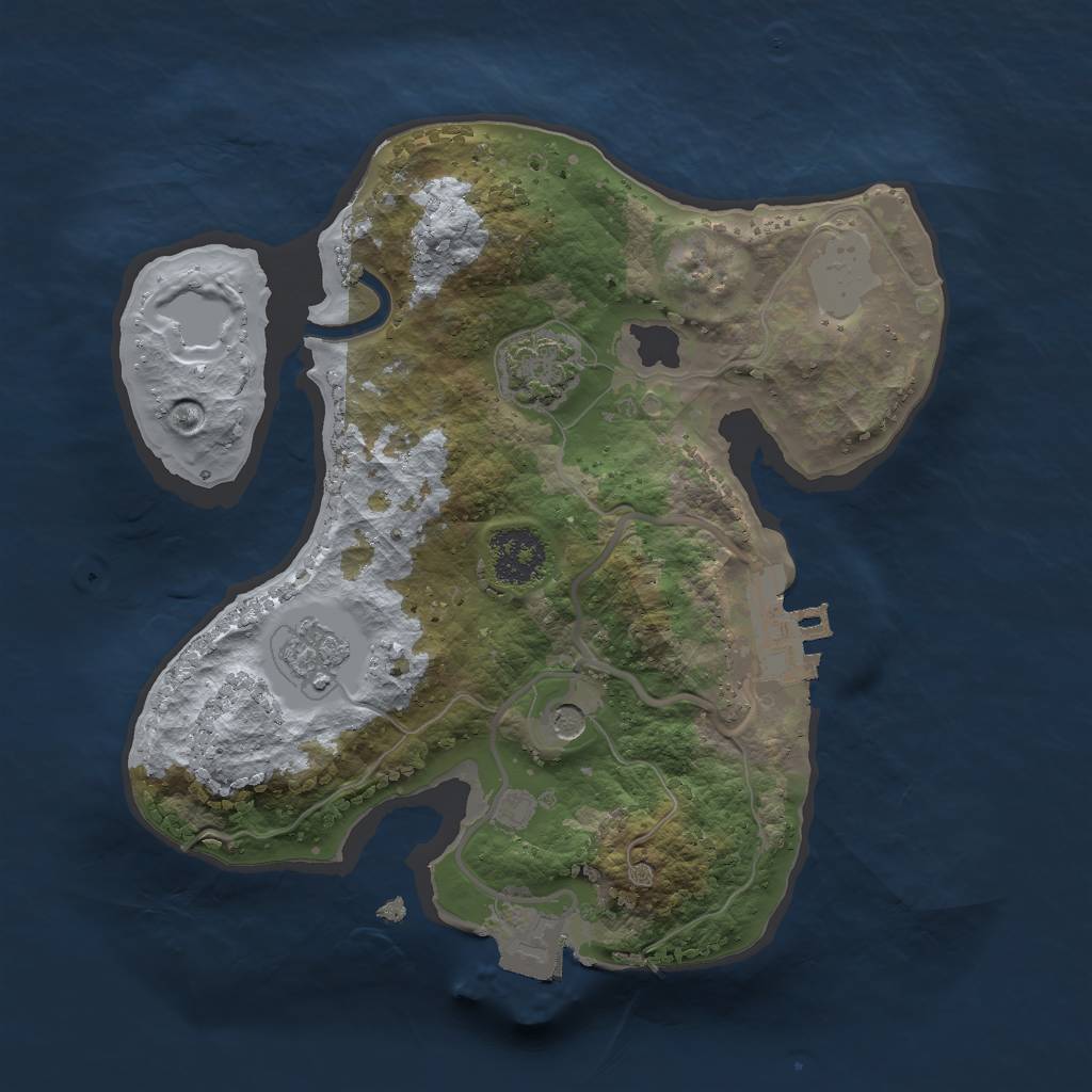 Rust Map: Procedural Map, Size: 2000, Seed: 698723236, 7 Monuments